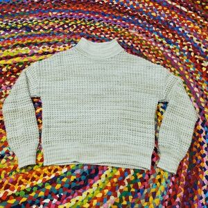 GAP Cream Mock Turtleneck Heavy Sweater Womens Size S